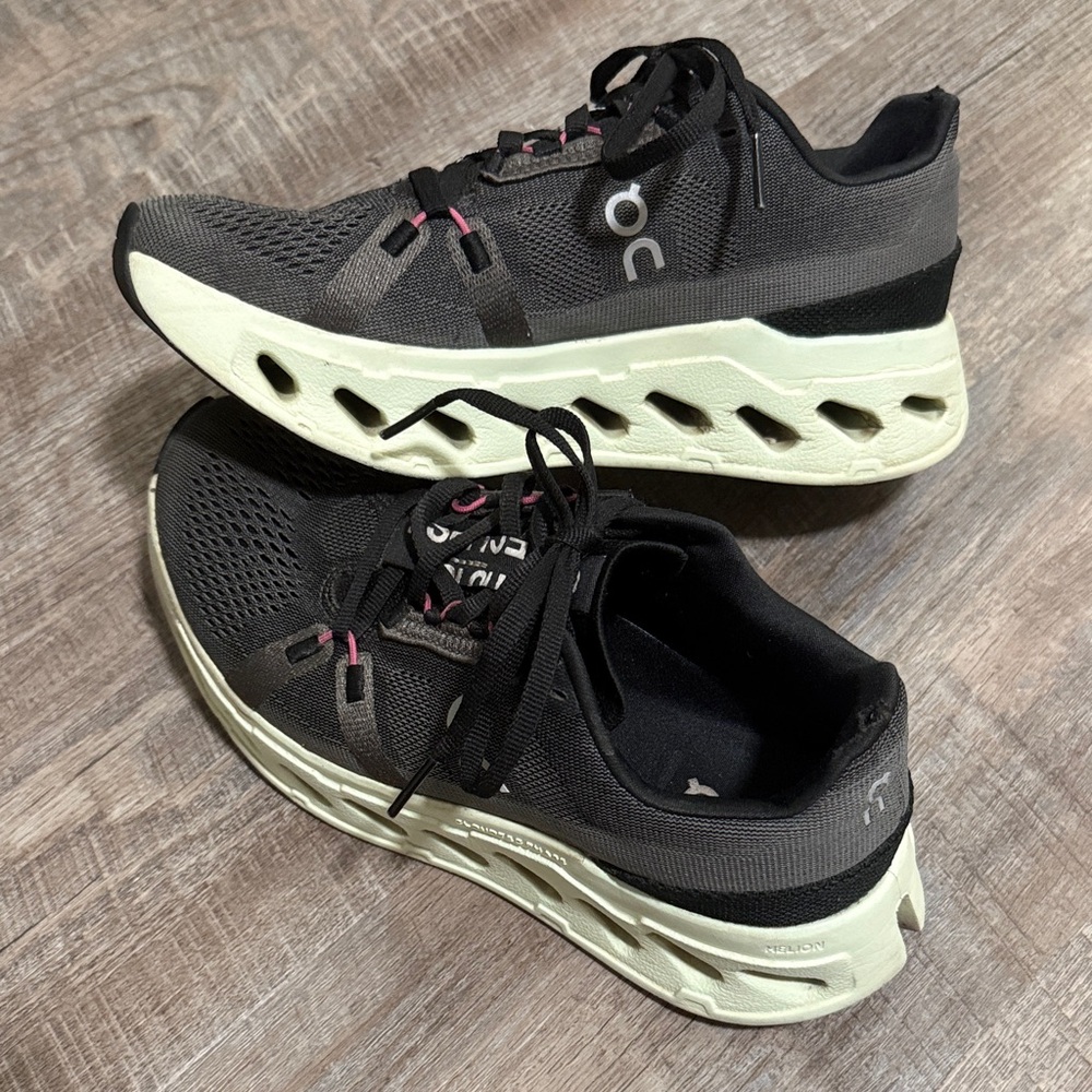 On Running Charcoal and Off-White Sneakers